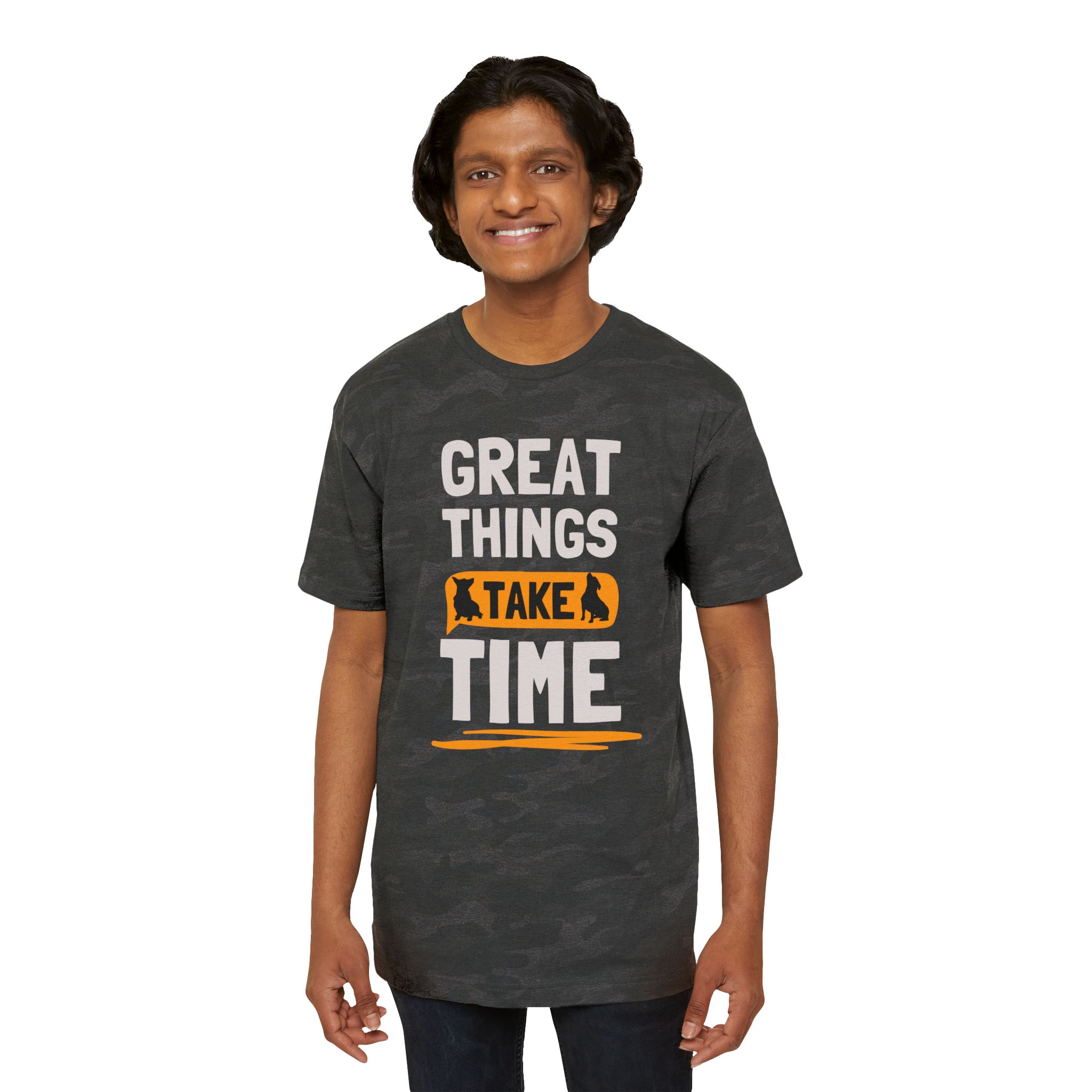 Great Things Take Time Tee - Motivational Men's Graphic T‑Shirt - Image 4