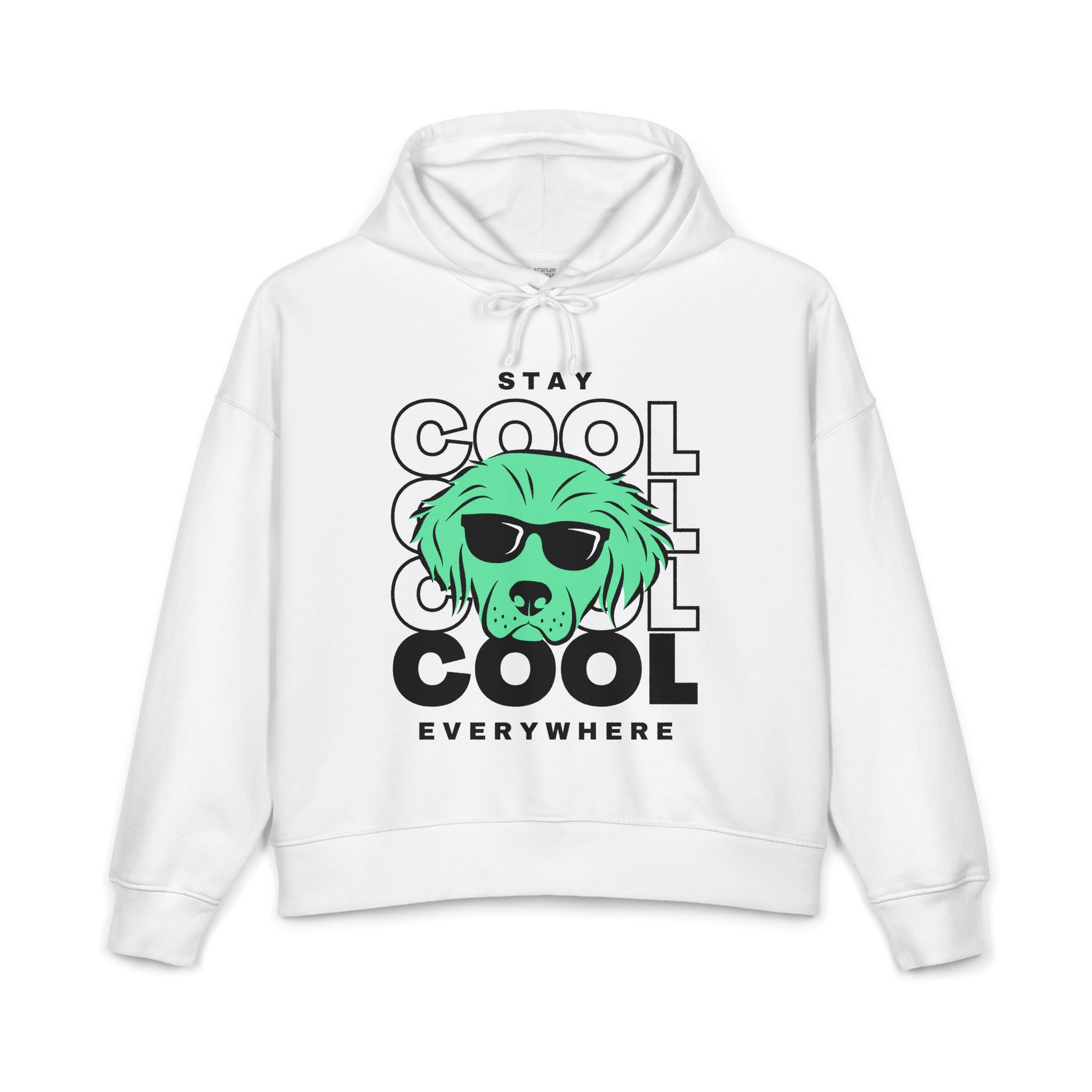 Stay Cool Everywhere Hoodie — Women's Dog Sunglasses Graphic Hoodie - Image 2