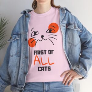 First of All Cats T-Shirt ; Cute Cat Face Graphic Tee