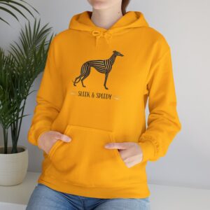 Greyhound Hoodie — 'Sleek & Speedy' Minimal Dog Graphic Pullover
