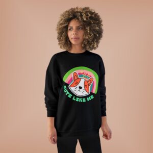 Cute Like Me Corgi Sweatshirt — Retro Rainbow Dog Graphic Crewneck