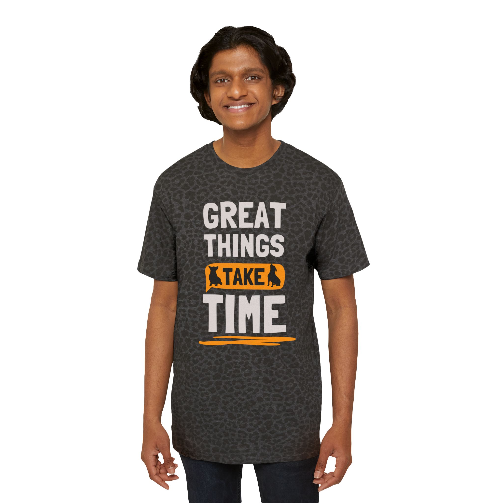 Great Things Take Time Tee - Motivational Men's Graphic T‑Shirt - Image 2