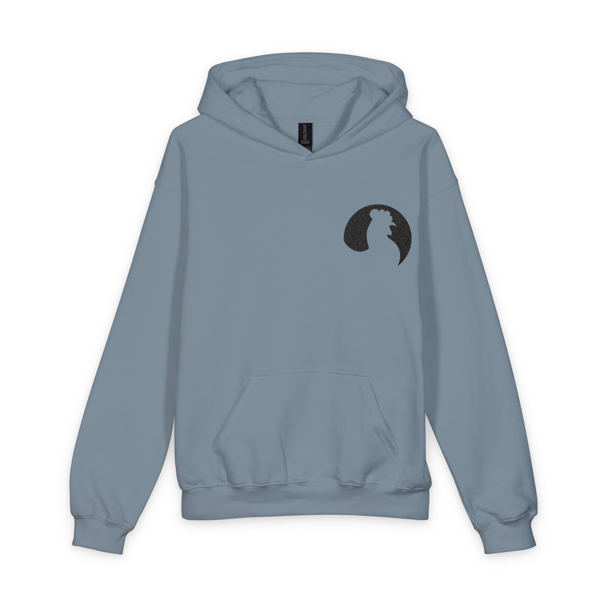 Black Cat Moon Silhouette Pocket-Size Hooded Sweatshirt - Image 4