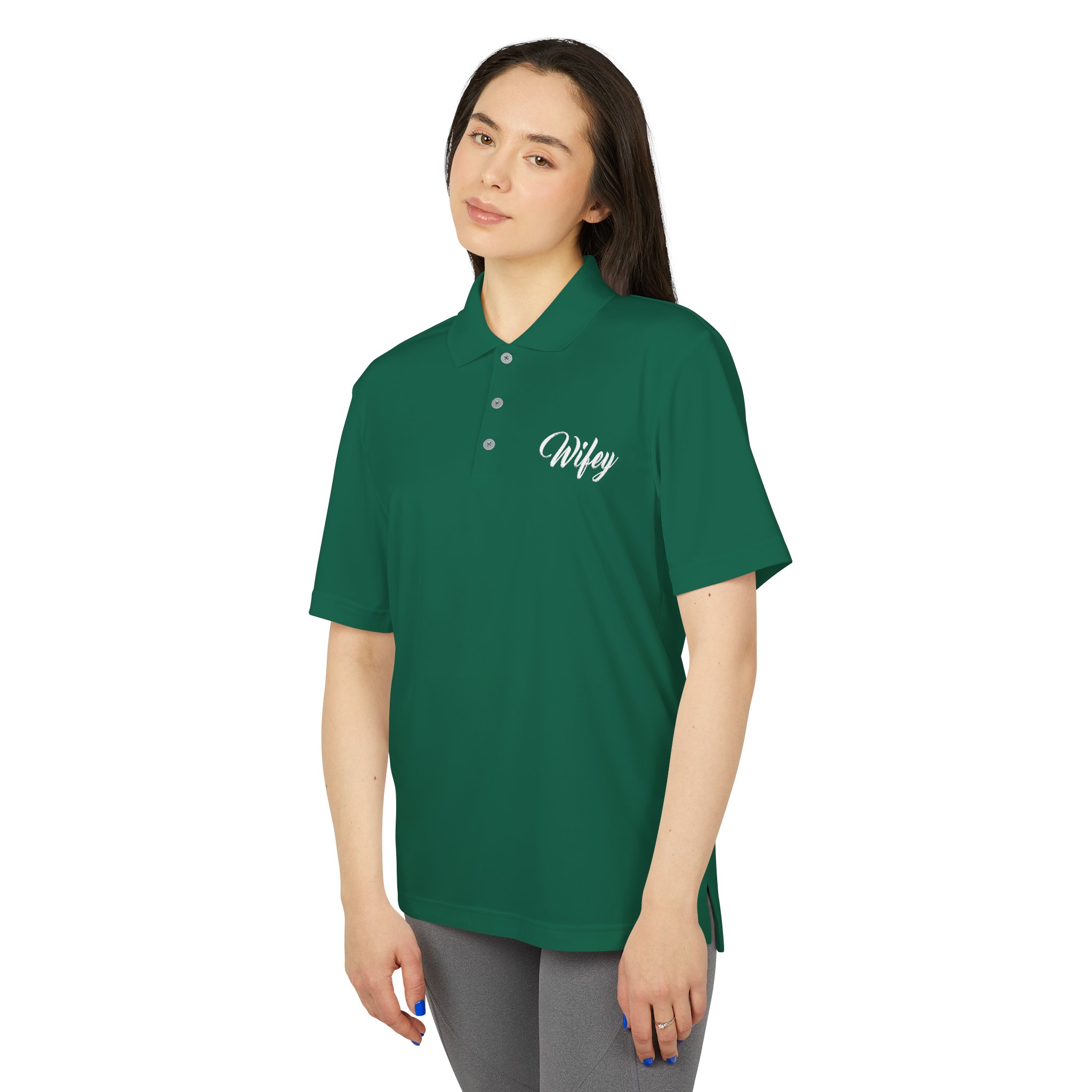 Wifey Script Polo – Women’s Golf & Casual Top - Image 3