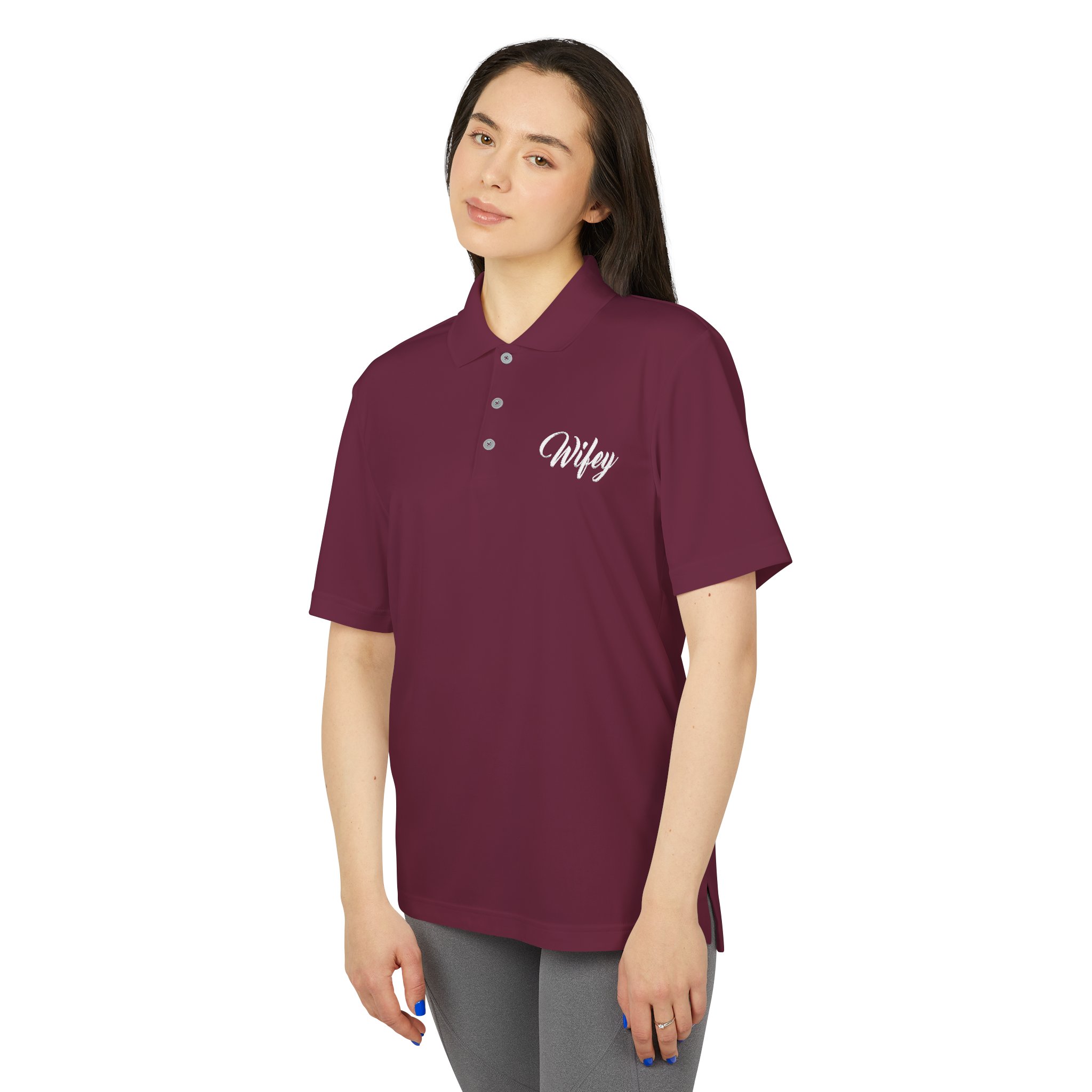 Wifey Script Polo – Women’s Golf & Casual Top - Image 2