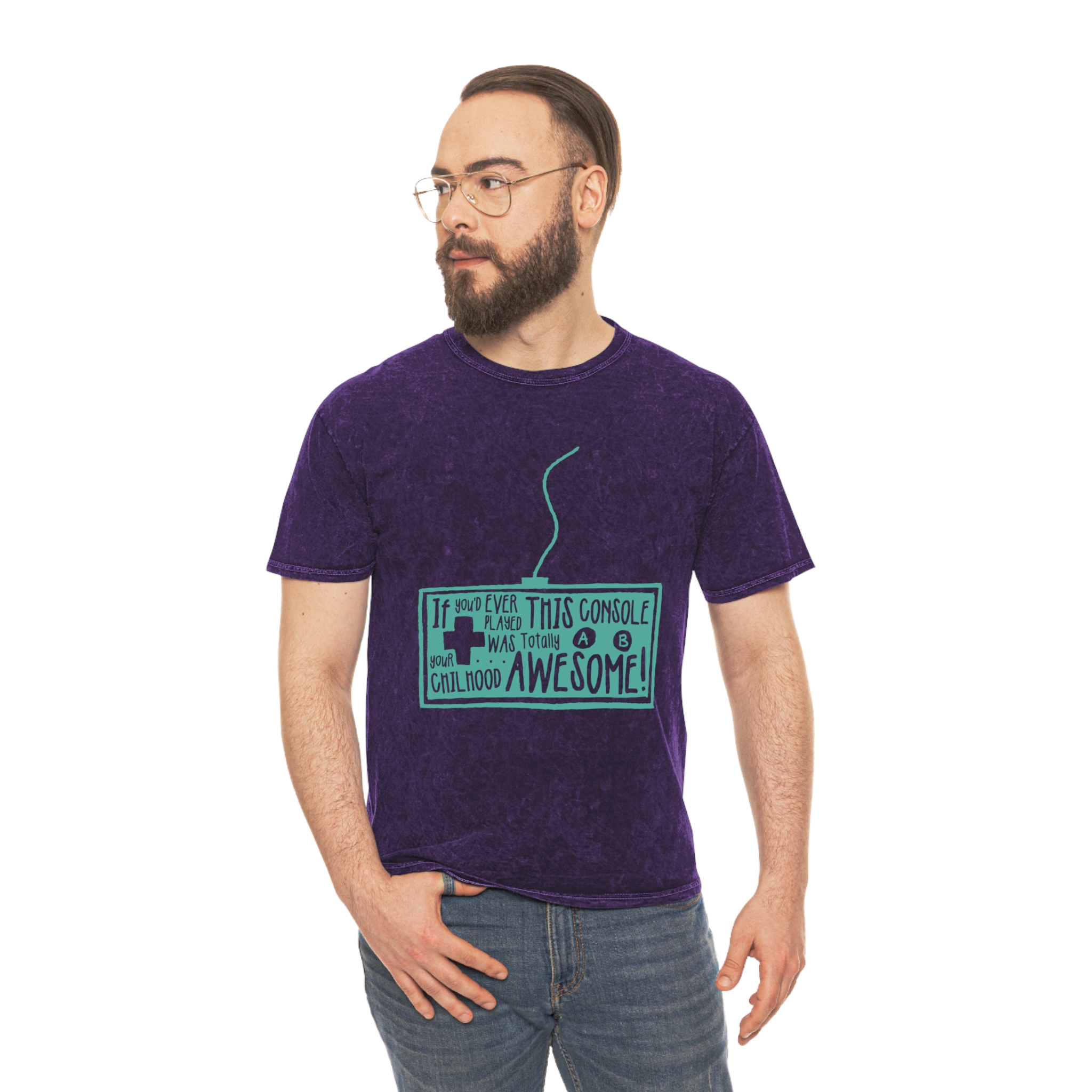 Mineral Wash T-Shirt — Retro Coffee & Cats Graphic - Image 8