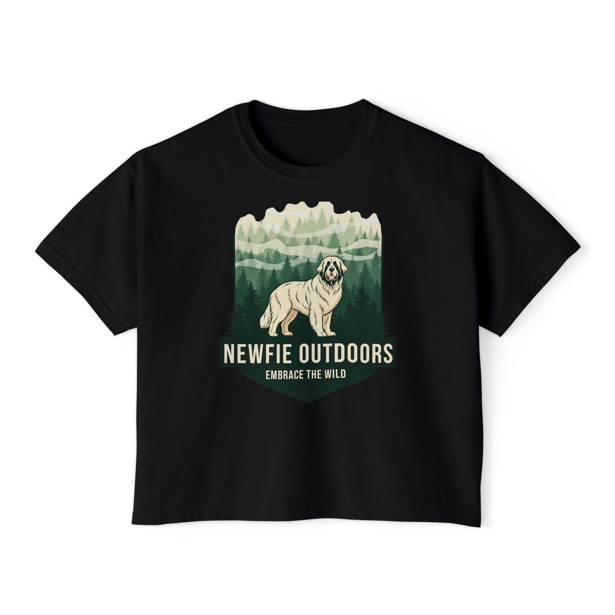 Newfie Outdoors Tee - 'Embrace the Wild' Newfoundland Dog Graphic Shirt - Image 8