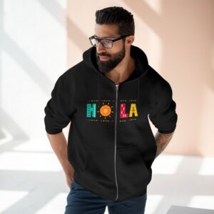 Zip Hoodie - Colorful HOLA Design