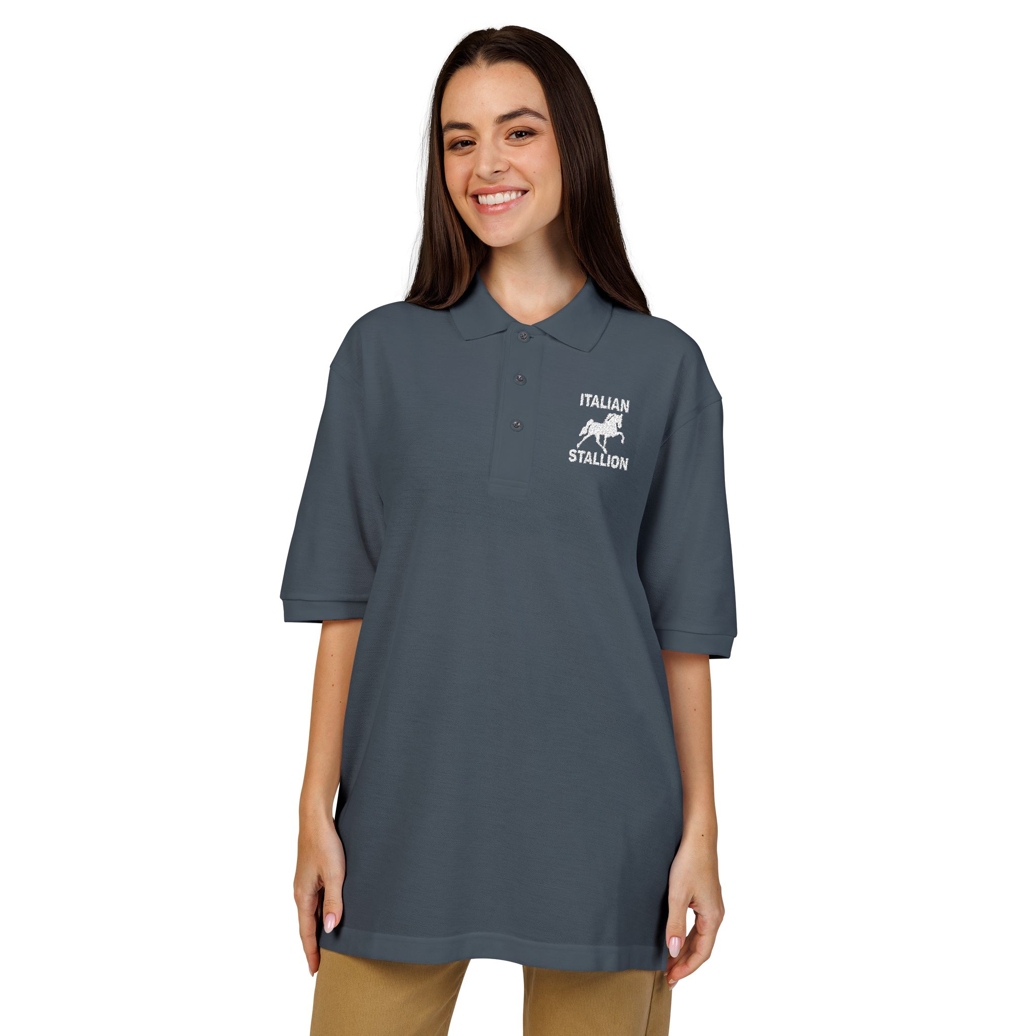 Italian Stallion Embroidered Polo - Image 7
