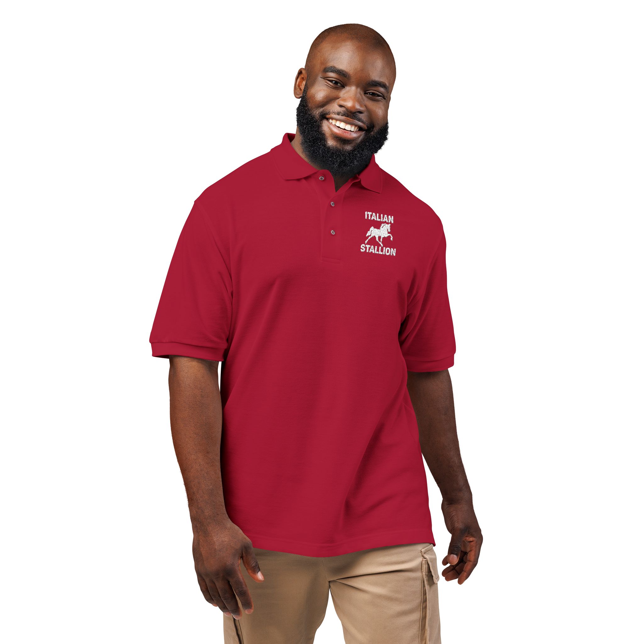 Italian Stallion Embroidered Polo - Image 3