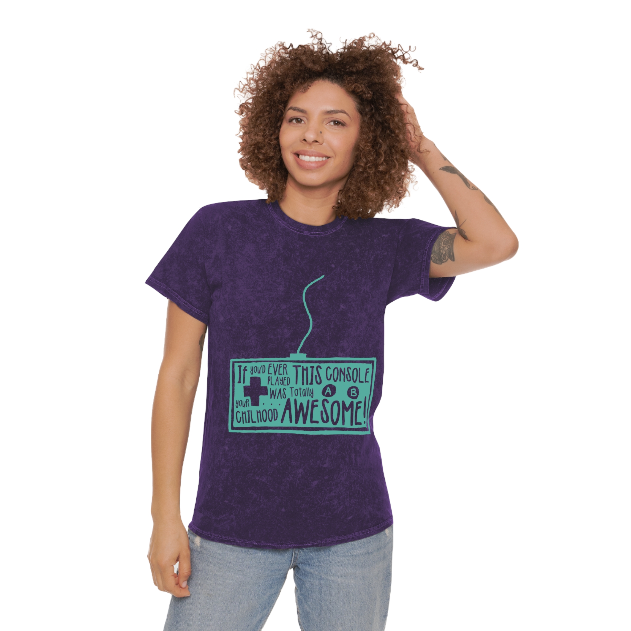 Mineral Wash T-Shirt — Retro Coffee & Cats Graphic - Image 7