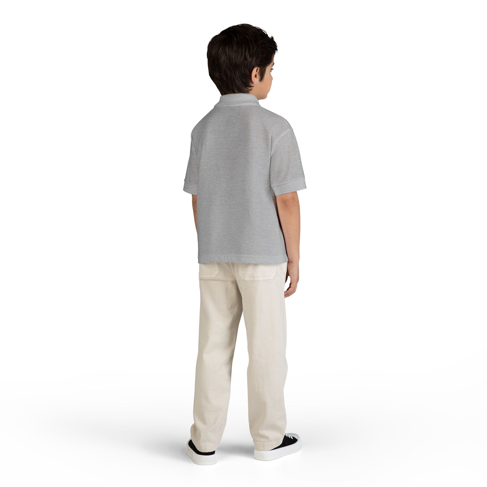 Youth Polo Shirt - "Never Give Up" Motivational Embroidered Design - Image 6