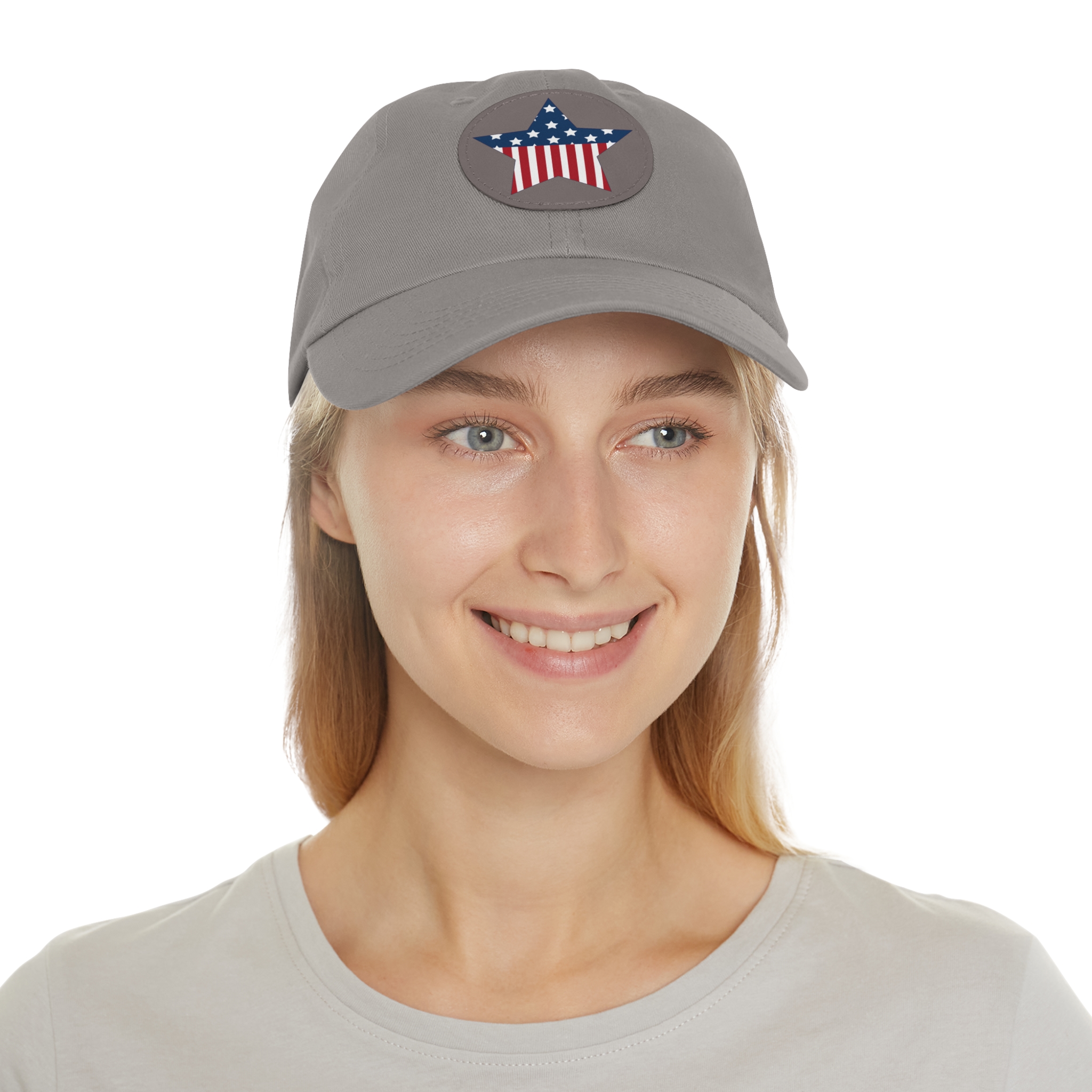 American Flag Round Leather Cap - Image 7