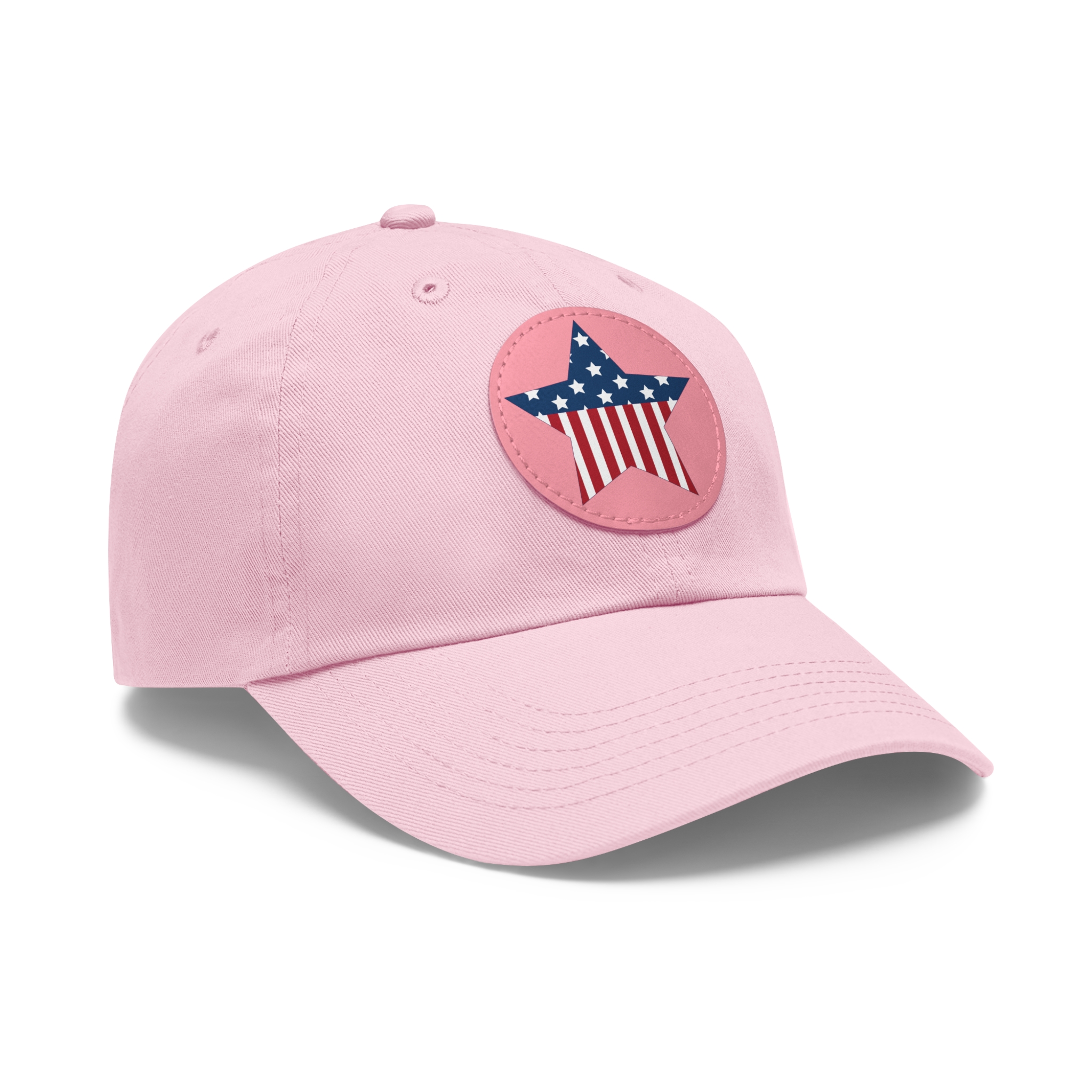 American Flag Round Leather Cap - Image 2