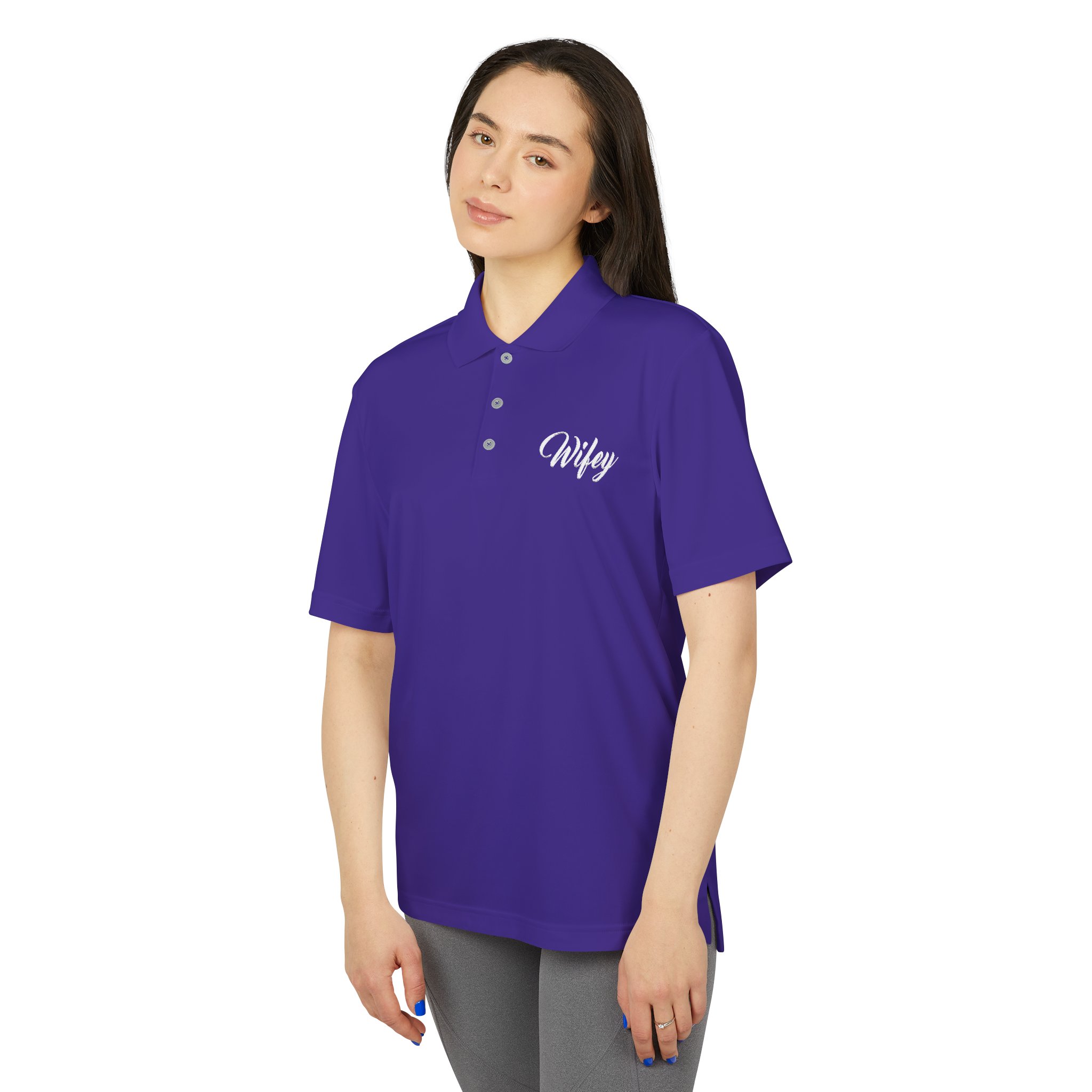 Wifey Script Polo – Women’s Golf & Casual Top - Image 4