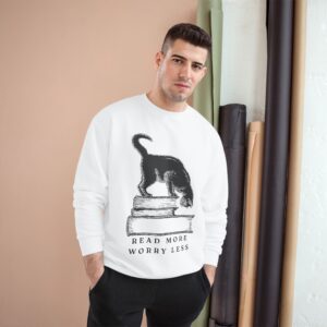 Cat on Books Cozy Reading Sweatshirt