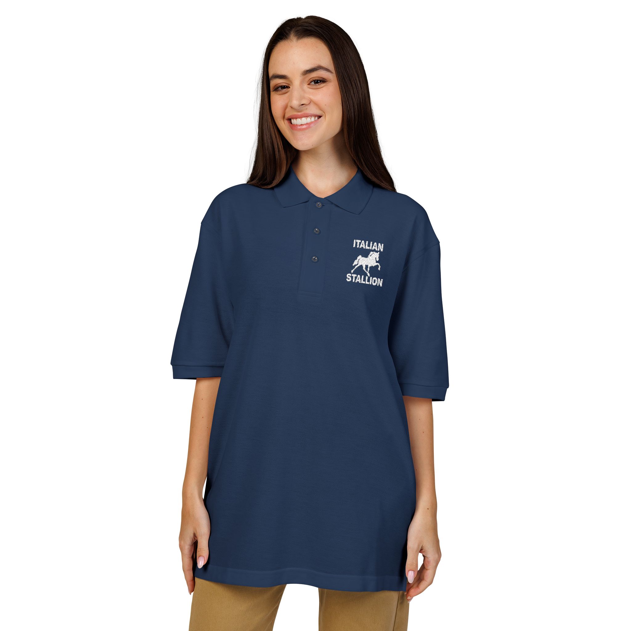 Italian Stallion Embroidered Polo - Image 5