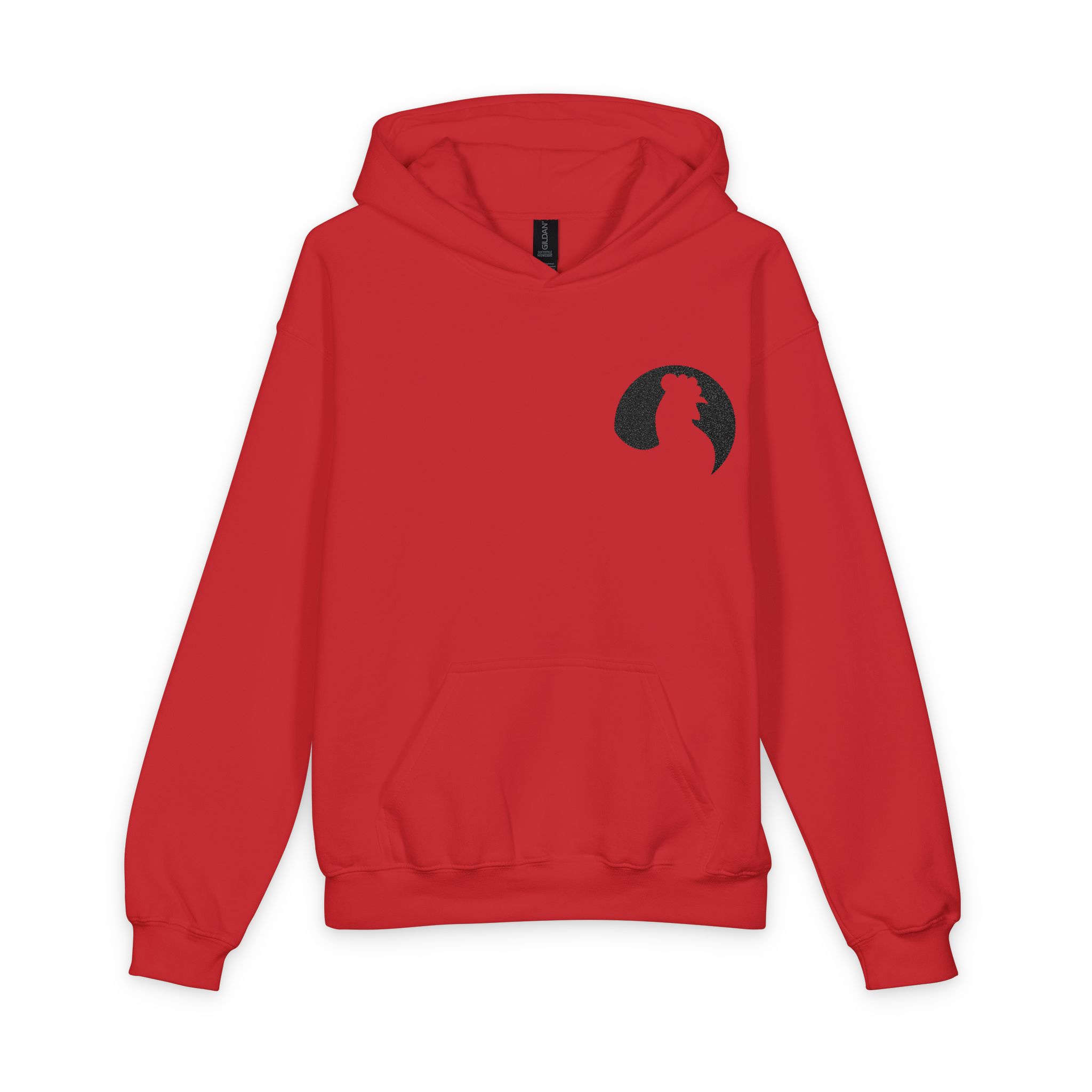 Black Cat Moon Silhouette Pocket-Size Hooded Sweatshirt - Image 6
