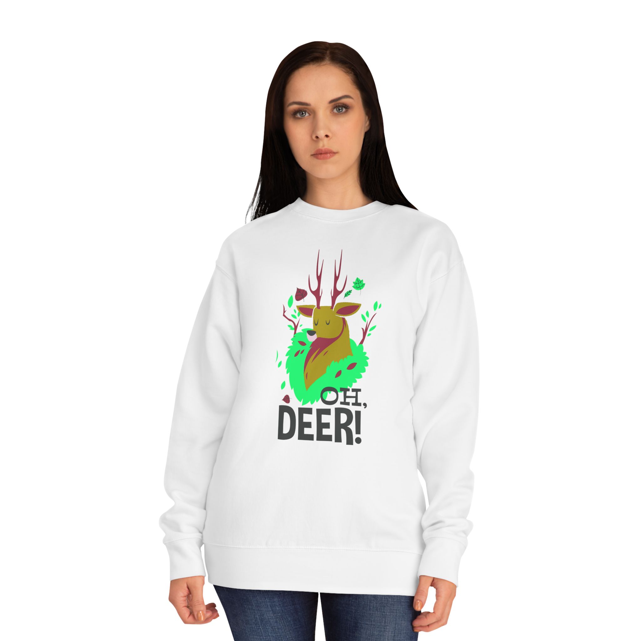 Oh Deer! Cute Deer Graphic Sweatshirt - Image 4