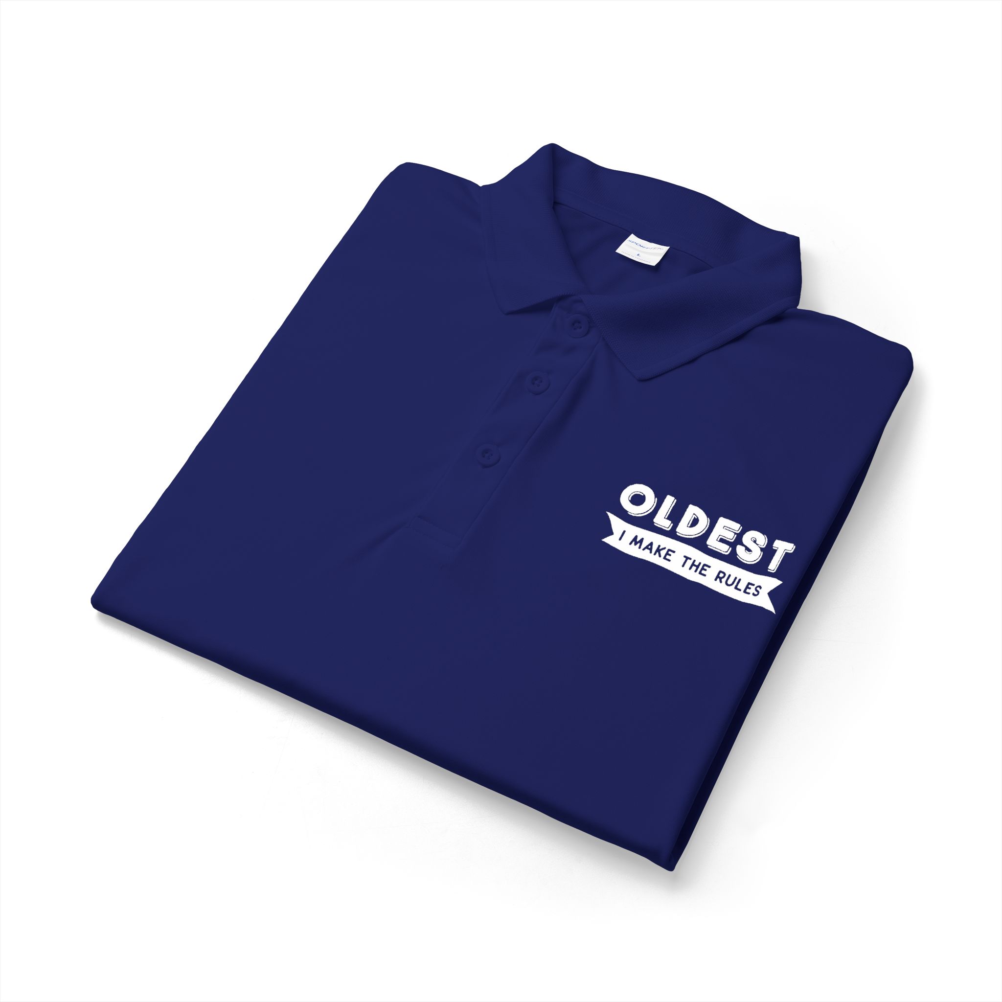 Funny 'Oldest' Family Birthday Gift Polo Shirt - Image 6