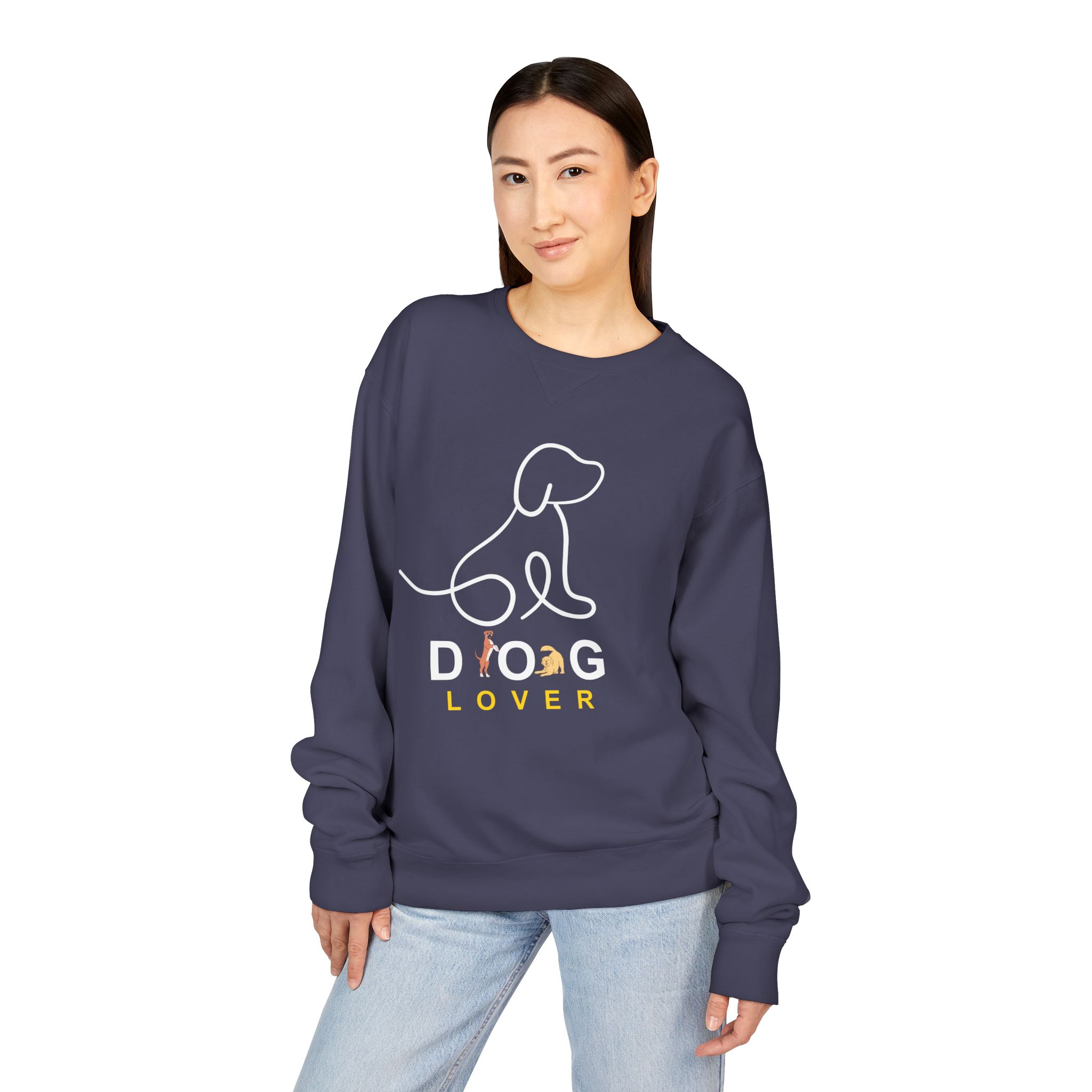 Dog Lover Crewneck Sweatshirt — Minimal Line Art Puppy Design - Image 6