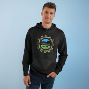 Summer Season Hoodie - Retro Beach Palm Graphic Pullover