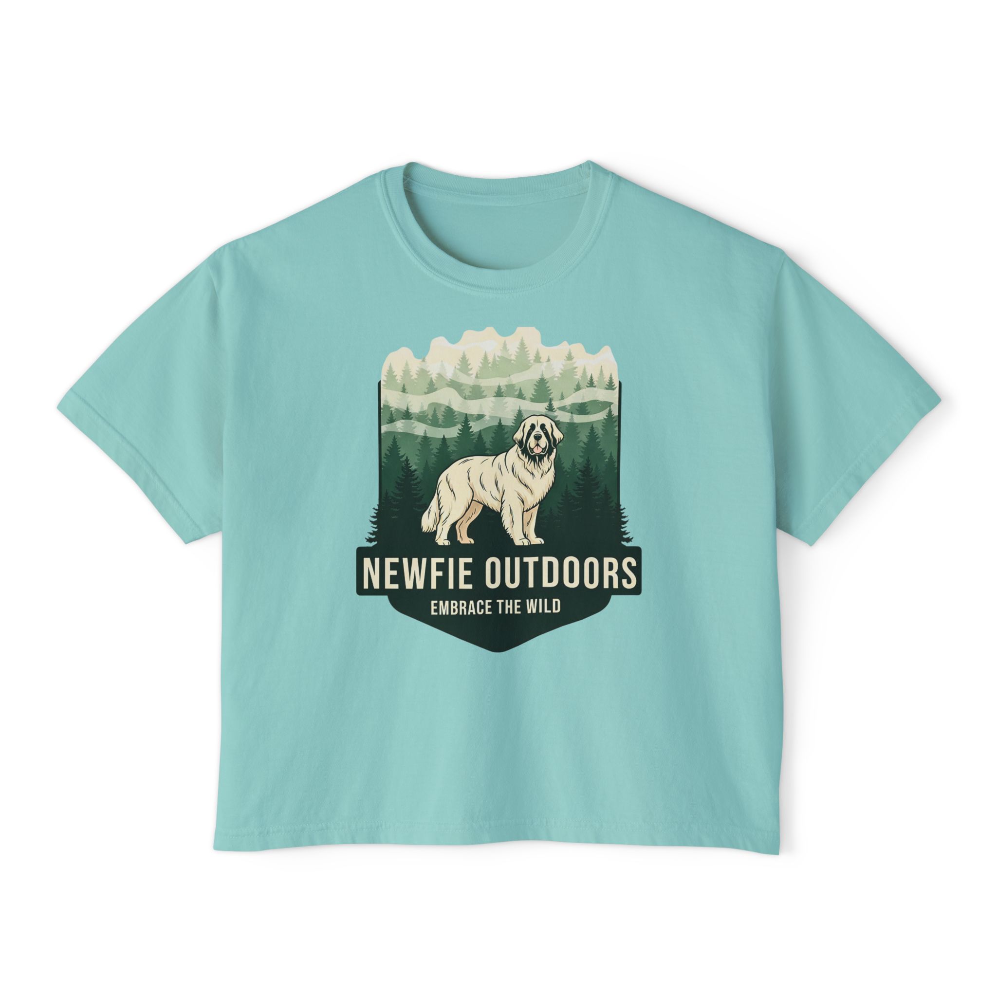 Newfie Outdoors Tee - 'Embrace the Wild' Newfoundland Dog Graphic Shirt - Image 4
