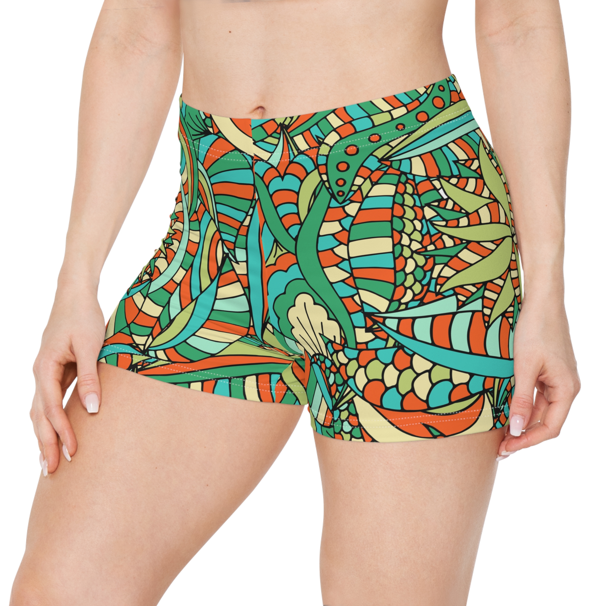 Colorful Pattern Women's Shorts - Image 5