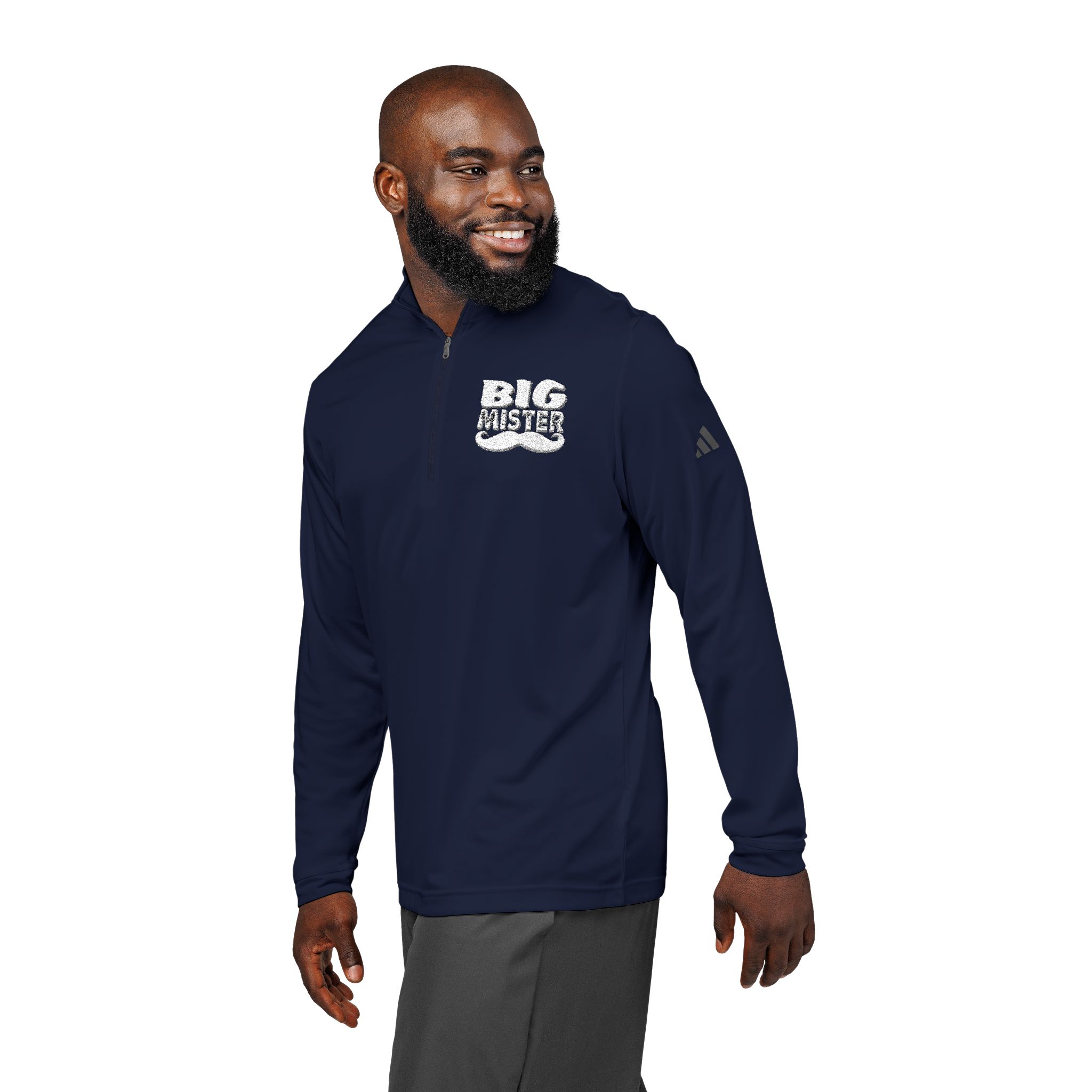 Move Effortlessly: The adidas® Moisture-Wicking Quarter-Zip - Image 3