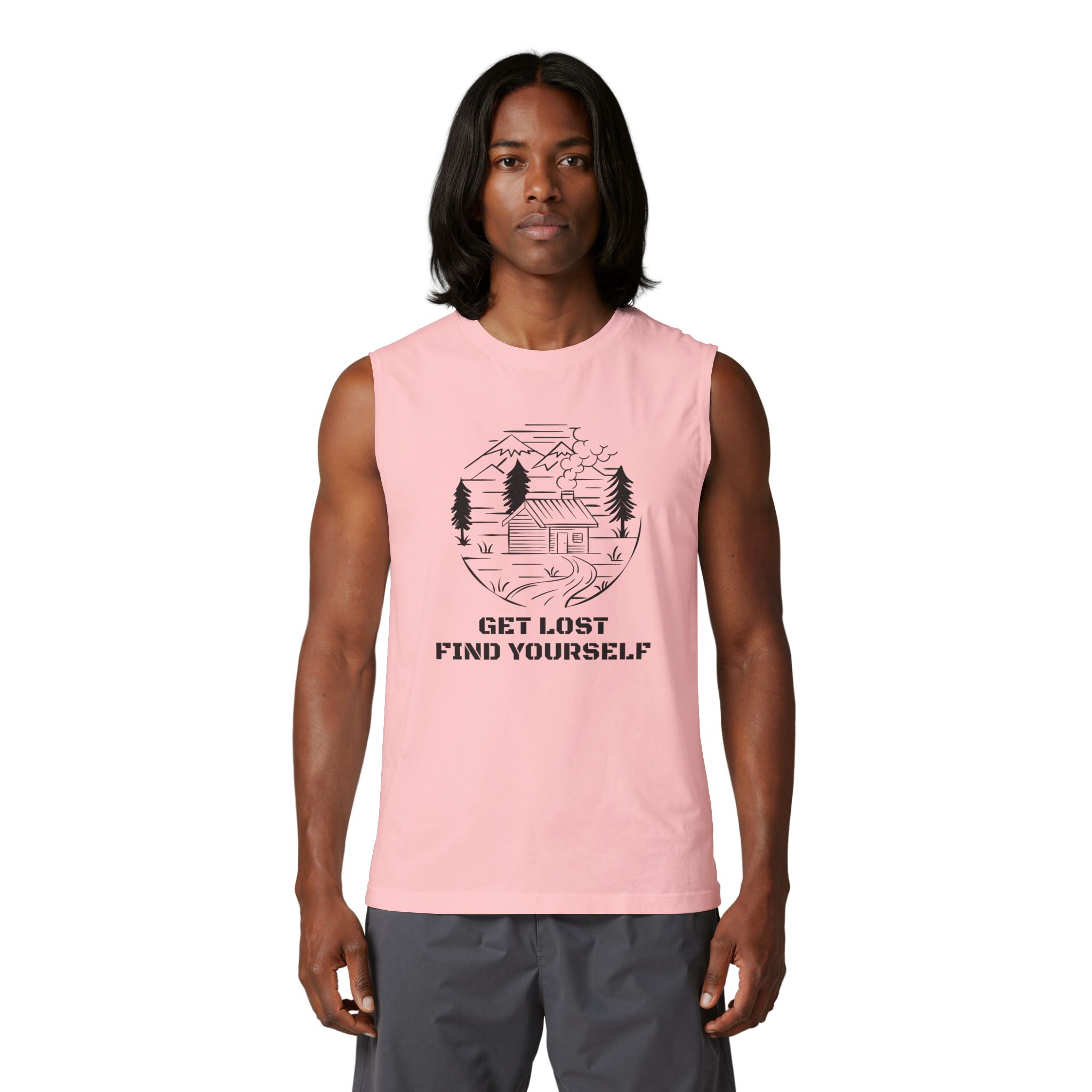 'Get Lost, Find Yourself' Cabin Adventure Graphic Tank Top - Image 5