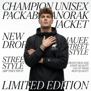 Anorak Jacket with Small Deer Graphic