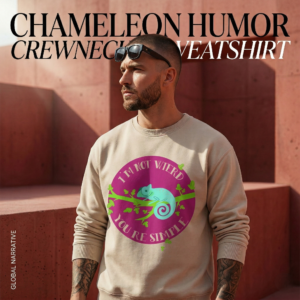 Chameleon Humor Crewneck Sweatshirt