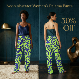 Neon Abstract Women's Pajama Pants