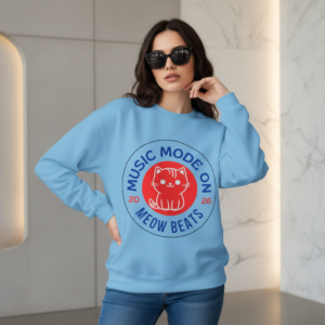 Music Mode On Meow Beats Sweatshirt