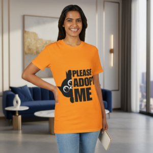 Please Adopt Me Cat T‑Shirt — Cute Rescue Animal Shirt for Cat Lovers