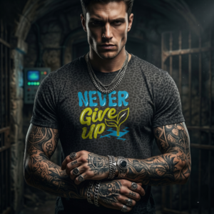 Never Give Up T-Shirt — Motivational Men’s Tee