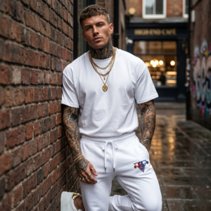 Cozy White Fleece Joggers