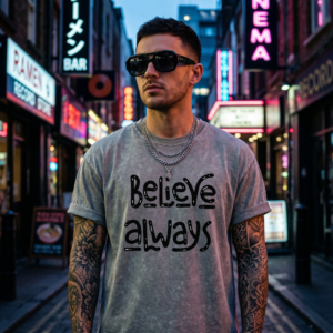 Believe Always Mineral Wash T‑Shirt