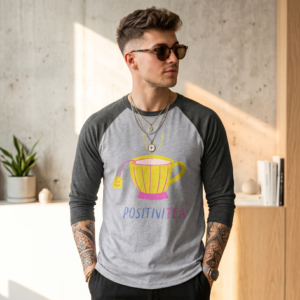 PositiviTEA Raglan Tee — 3/4 Sleeve Baseball Shirt