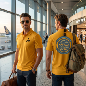 “The Mountain Is Calling” Men’s Sport Polo