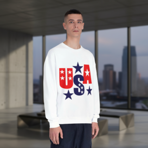 USA Star Graphic Crewneck Sweatshirt