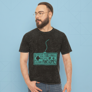 Mineral Wash T-Shirt — Retro Coffee & Cats Graphic