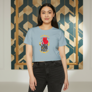 "Simply Purrfect" Red Cat Festival Crop Top for Women