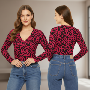 Women's Long Sleeve V-neck Shirt (AOP)