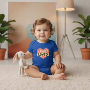 I Am Loved Baby Bodysuit - Cute Heart Infant Onesie
