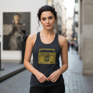 Retro Boombox Racerback Tank