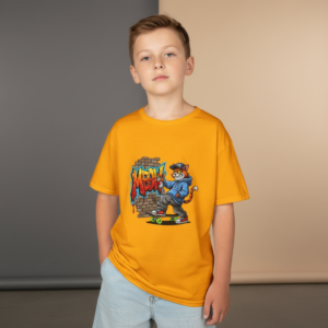Kids Skate Cat T‑Shirt