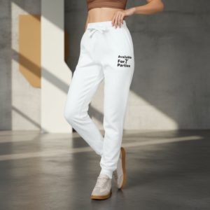 Embroidered 'Available For Parties' Sweatpants