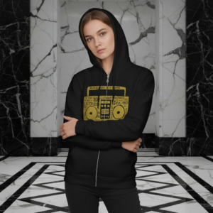 Vintage Boombox Zip Hoodie
