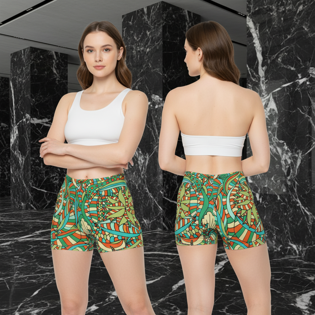 Colorful Pattern Women's Shorts